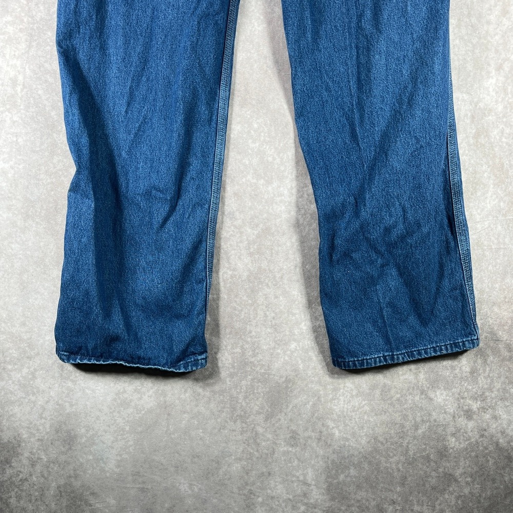 Carhartt Bib Overalls Mens 34X36 Denim Dark Stonewash Workwear Outdoors Farm - Picture 6 of 10